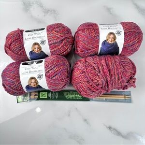 Loops & Threads® Cozy Wool Yarn & bamboo size 10 needles, 3 yarn are brand new
